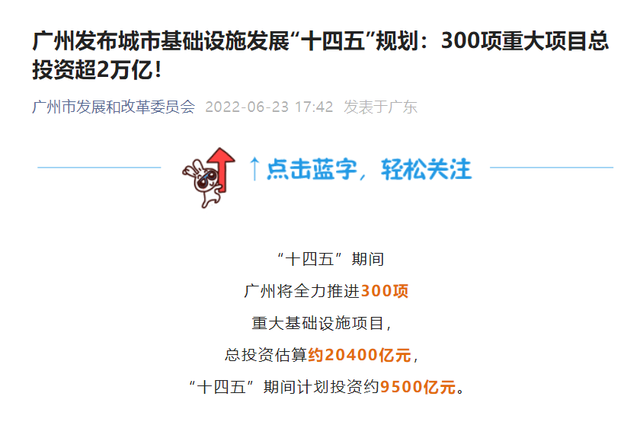 300項重大項目，總投資超2萬億！廣州城市基礎(chǔ)設(shè)施發(fā)展“十四五”規(guī)劃來了 十四五專題 第1張